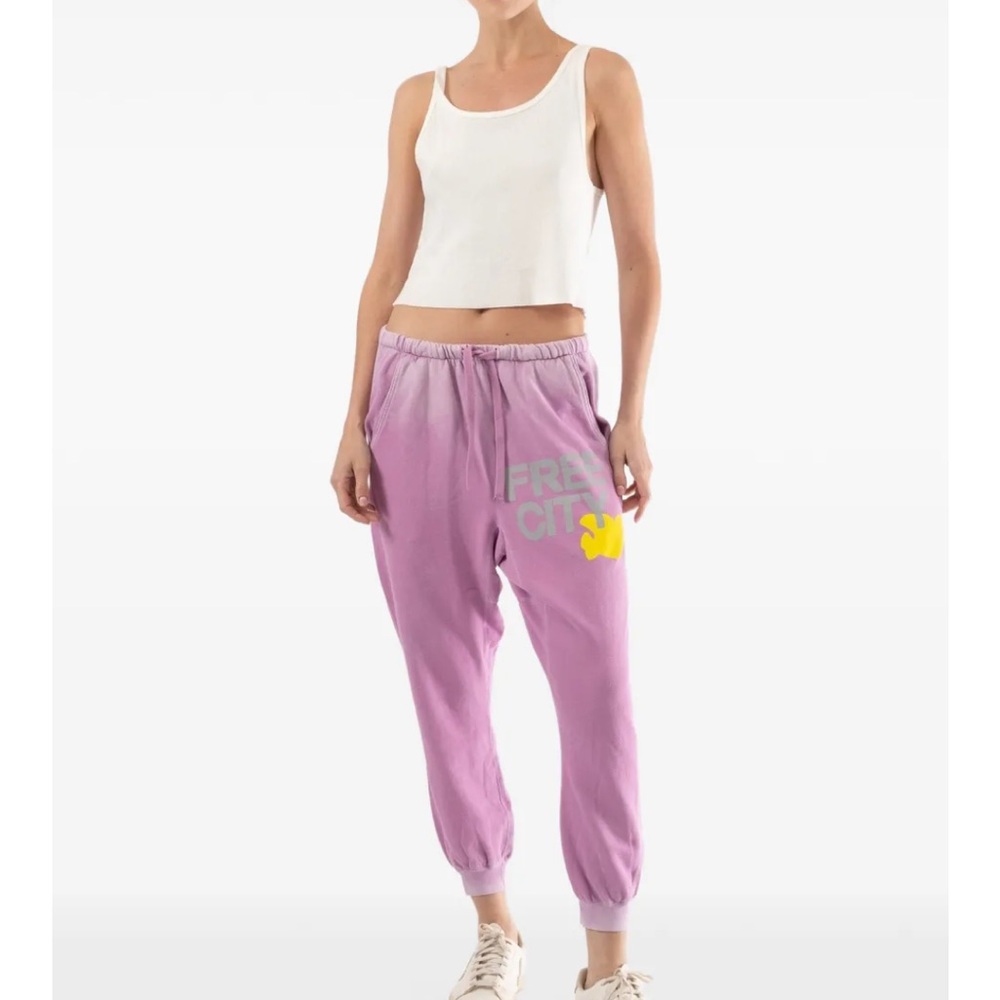 Freecity sunfade pocket sweatpants pinkmilk - Picture 2 of 11